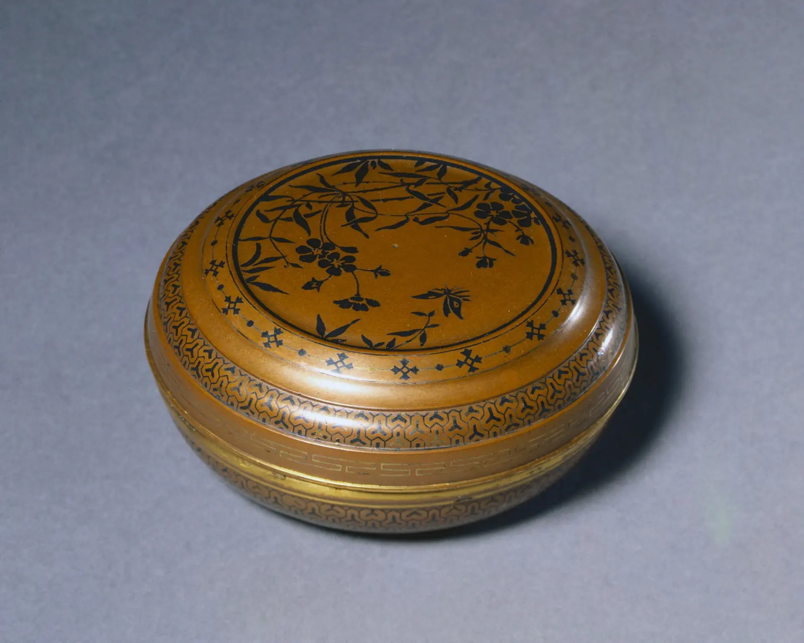 Boîte ronde décorée de la maison Christofle, XIXe siècle