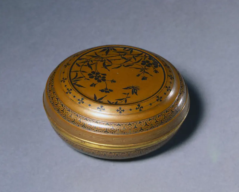 Boîte ronde décorée de la maison Christofle, XIXe siècle